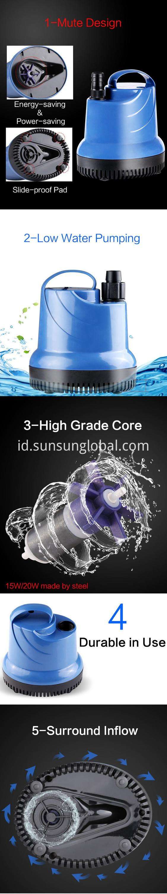 Sunsun 2/3/4 Inch Tingkat Air Rendah Listrik Sentrifugal Submersible Pompa Air Sumur Dalam